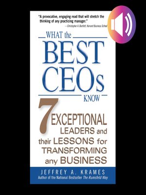 cover image of What the Best CEOs Know
